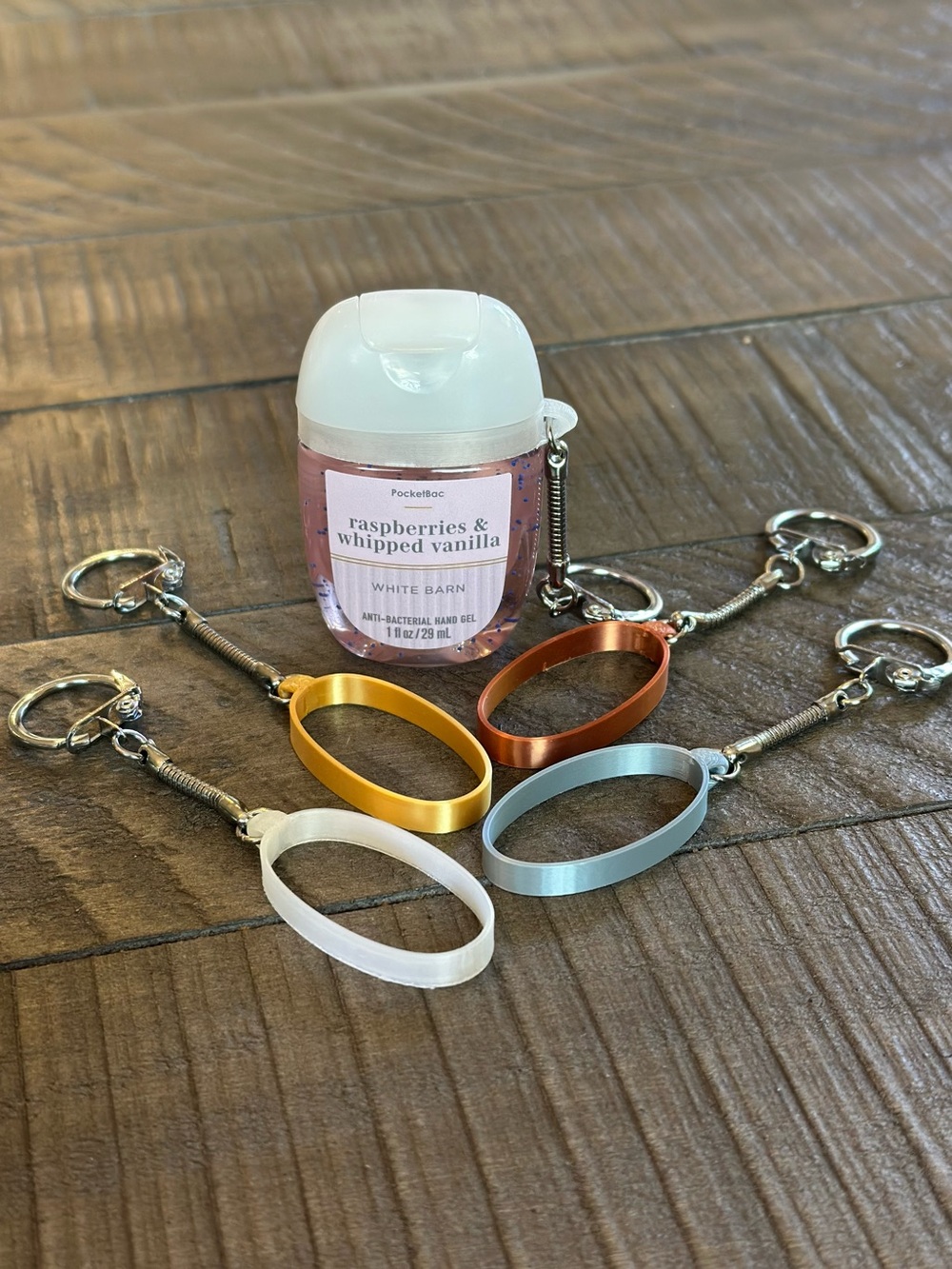 Bath & Body Works Pocketbac Hand Sanitizer Holder Keychain 5 pc Set